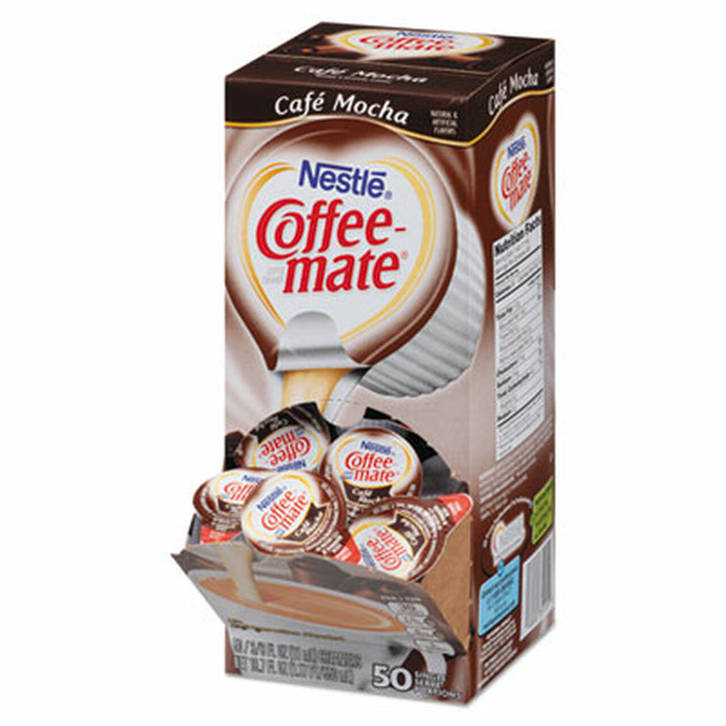 Coffee Mate Cafe Mocha Liquid Cream Cups - 50 cups per box