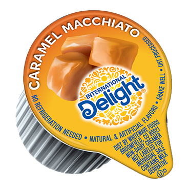 International Delight Caramel Macchiato Liquid Cream Cups - 192 cups per box