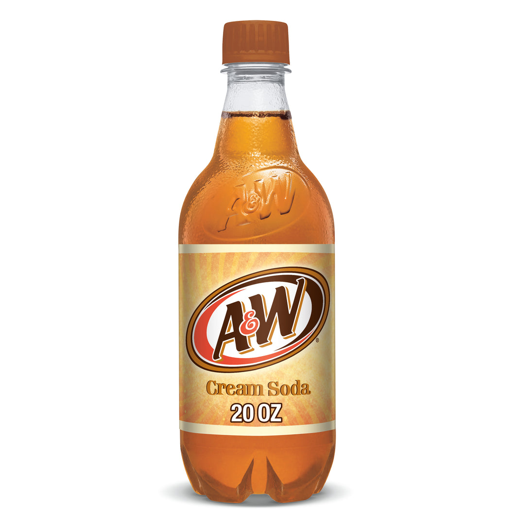 A&W Cream Soda 20 oz - 24 count