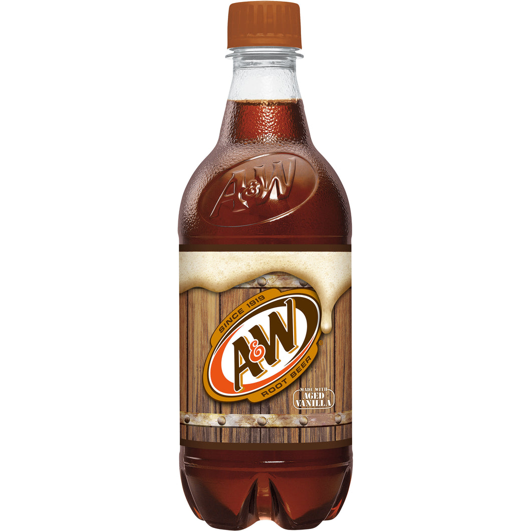 Diet A&W Root Beer 20 oz - 24 count