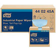 Tork Paper Wiper, Blue, Industrial, Pop-Up Box - 90 count