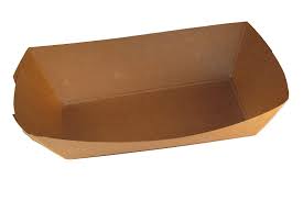 Tray Food #300 Kraft Plain