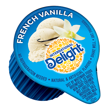 International Delight French Vanilla Liquid Cream Cups - 48 cups per box