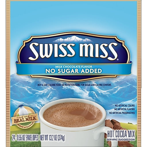 Swiss Miss Hot Chocolate No Sugar Added - 24 count box