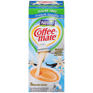 Coffee Mate Sugar Free French Vanilla Liquid Cream Cups - 50 cups per box
